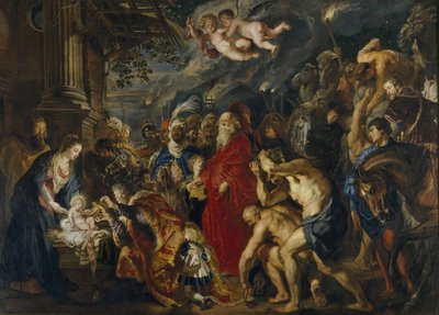 De aanbidding der wijzen, 1610-1620s door Peter Paul Rubens