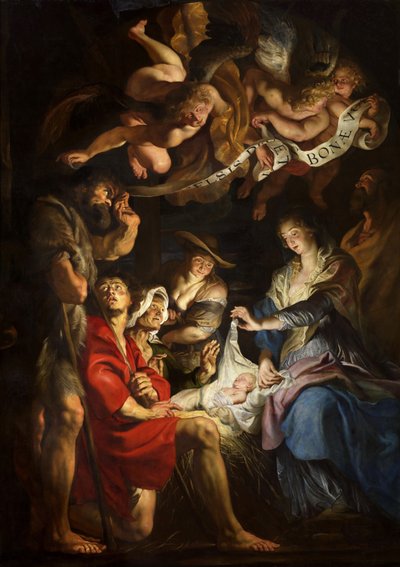 De Aanbidding van de Herders door Peter Paul Rubens
