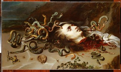 Het hoofd van Medusa, ca.1618 (olieverf op doek) door Peter Paul Rubens