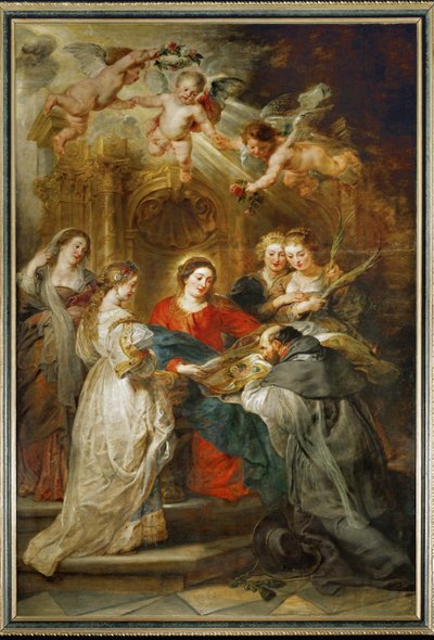 De Heilige Maagd verschijnt aan Sint Ildefonso door Peter Paul Rubens