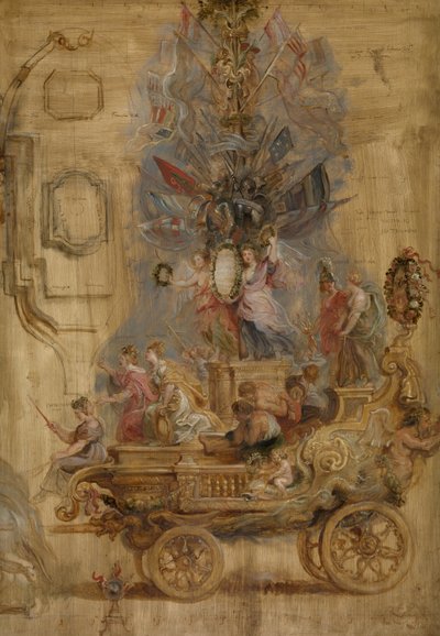 De triomfwagen van Kallo, 1638 door Peter Paul Rubens