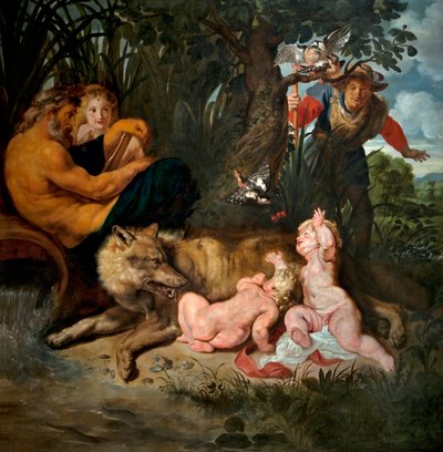 De wolvin zoogt Romulus en Remus door Peter Paul Rubens