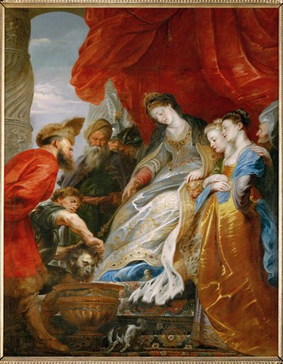 Thomiris, koningin van de Scythen (schilderij op doek) door Peter Paul Rubens