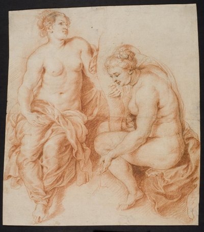 Die Nymphe door Peter Paul Rubens
