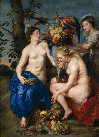 Ceres met twee nimfen door Peter Paul and Snyders Frans  Rubens