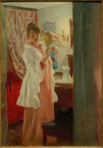 Interieur. De vrouw van de kunstenaar door Peder Severin Krøyer