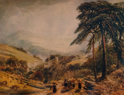 Matlock Village: Gleaners Returning, 1849 door Peter de Wint