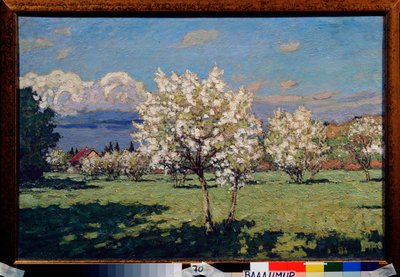 De bloeiende kersenbomen door Petr Ivanovic Petrovichev