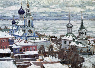 Rostov in de winter door Petr Ivanovic Petrovichev