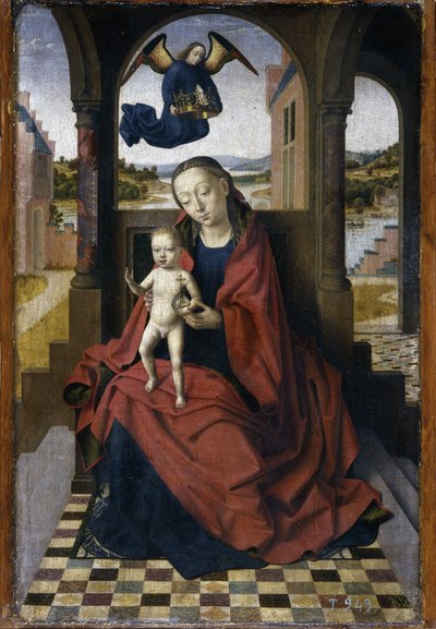 De Madonna en Kind, 1460s door Petrus Christus