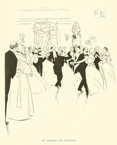 Cartoon door Phil May, uit de jaren 1890 door Phil May