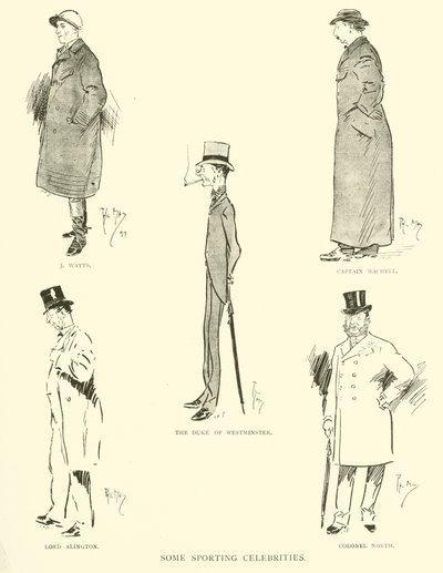 Cartoon door Phil May, uit de jaren 1890 door Phil May