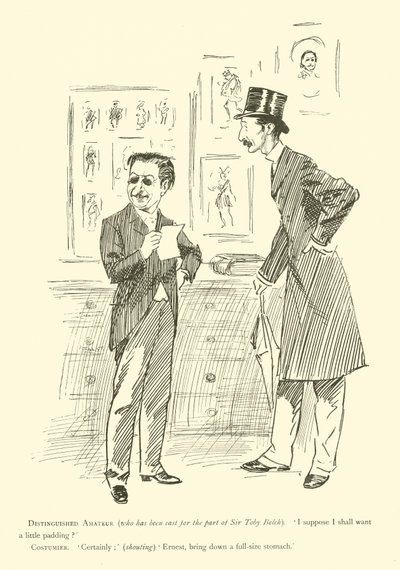 Cartoon door Phil May, uit de jaren 1890 door Phil May
