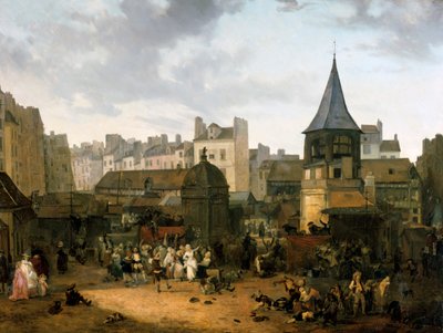 Een viering voor de geboorte van de Franse erfgenaam, 1781-1783 door Philibert Louis Debucourt