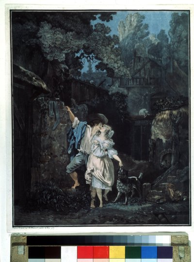 Afscheid in de ochtend door Philibert Louis Debucourt