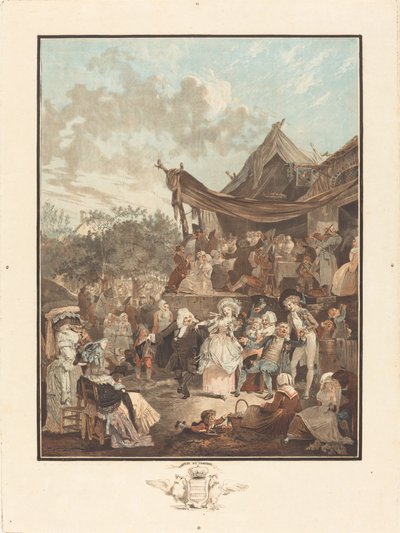 De minuet van de bruid door Philibert Louis Debucourt