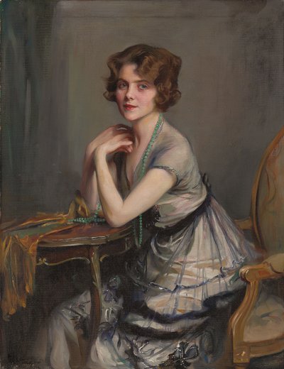 Portret van Winnie Melville door Philip Alexius de Laszlo