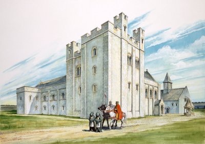 De Centrale Gebouwen, Sherborne Oud Kasteel, Dorset door Philip Corke