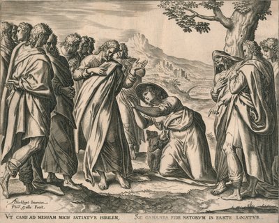 Christus en de Vrouw van Kanaän door Philip Galle