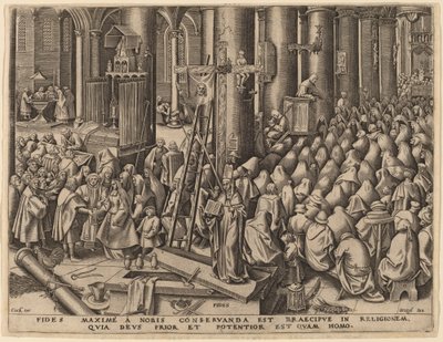 Geloof door Philip Galle after Pieter Bruegel the Elder
