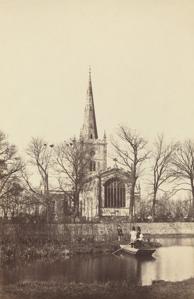 Kerk vanaf een Rivieroever door Philip Henry Delamotte