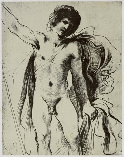 Guercino, Een jongeling door Philip Henry Delamotte