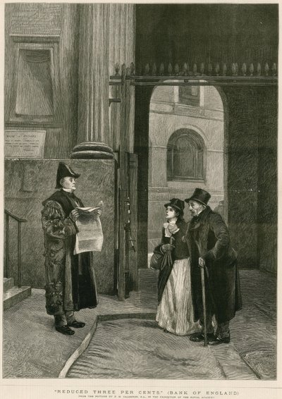 Verlaagde drie procenten, Bank of England door Philip Hermogenes Calderon