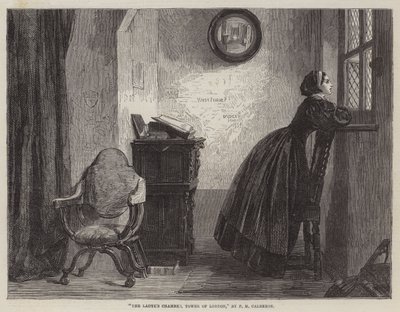 De kamer van de dame, Tower of London door Philip Hermogenes Calderon