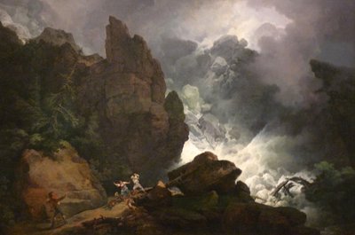 Een lawine in de Alpen door Philip James de Loutherbourg