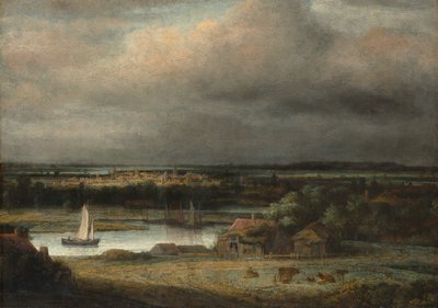 Breed Rivierlandschap, ca. 1648-49 door Philip Koninck