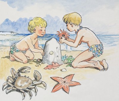 Bij de zee, illustratie uit 
