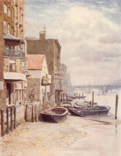 Oude gebouwen vanaf St Pauls Pier, 1894 door Philip Norman