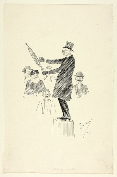 Een Stump Orator door Philip William May