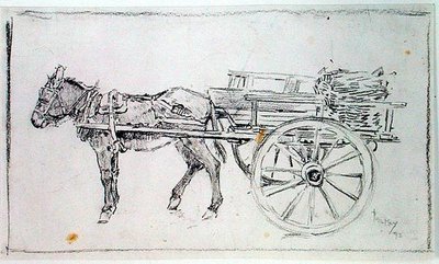 Ezel en kar door Philip William May