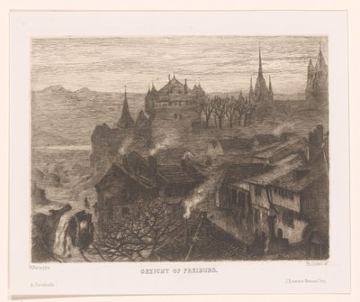 Gezicht op Freiburg door Philip Zilcken