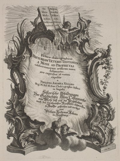Picturae Chalcographicae Historiam Veteris et Novi Testamenti door Philipp Andreas Kilian after Various Artists, Johann Michael Wagner