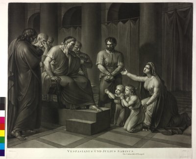 Vespasianus en Julius Sabinus door Philipp Friedrich Hetsch