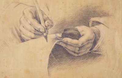 Tekende handen, 1798 door Philipp Otto Runge