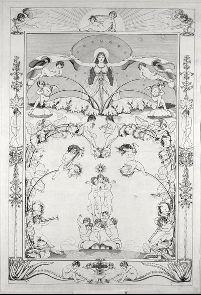 Avond ... (gravure) door Philipp Otto Runge