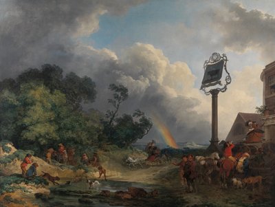 De regenboog door Philippe-Jacques de Loutherbourg