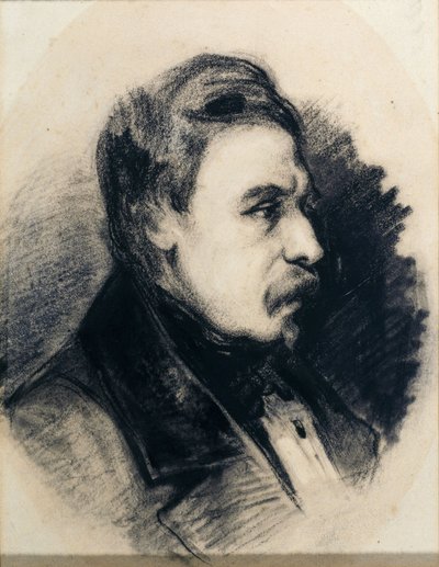 Profielportret van Godefroy Cavaignac door Philippe Auguste Jeanron