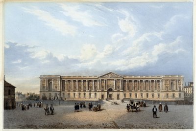 Colonnade du Louvre - in “Promenade dans Paris et ses environs”, ontworpen door Jacottet en Benoist, ca. 1840 door Philippe Benoist