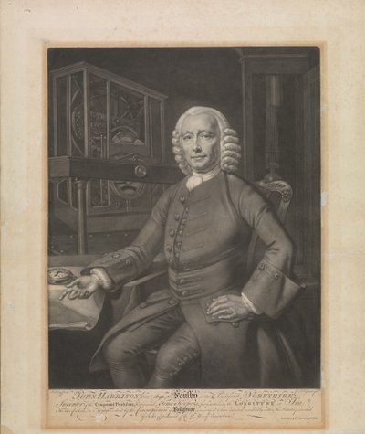 John Harrison...Uitvinder van de Samengestelde Slinger en van verschillende Tijdmeters door Philippe Joseph Tassaert
