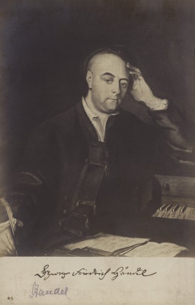 Portret van George Friedrich Handel door Philippe Mercier