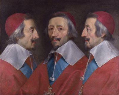 Drievoudig portret van het hoofd van Richelieu, 1642 door Philippe de Champaigne