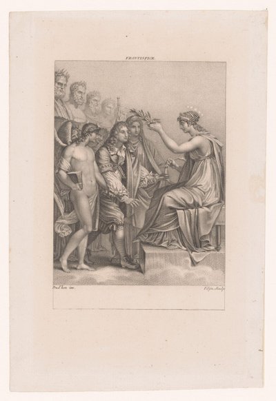 Apotheose van Jean Racine door Philippus Velijn