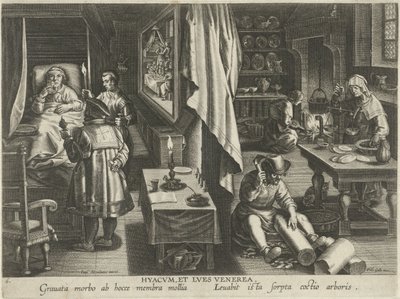 Medicijn tegen Syfilis door Philips Galle (attributed to workshop of)
