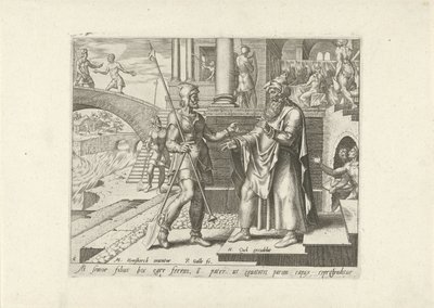 De oudste broer van de verloren zoon is woedend door Philips Galle