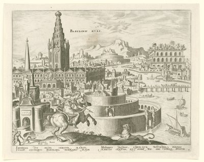 Muren van Babylon door Philips Galle