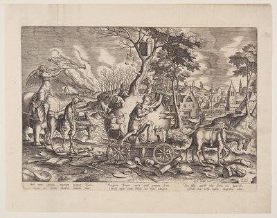 De triomf van de tijd door Philips Galle